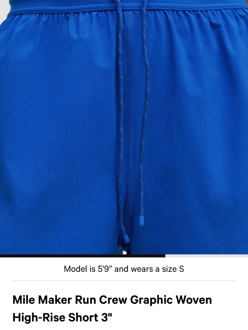 LULULEMON Women’s mile maker run crew classic woven high-rise shorts 3” SMALL - Picture 10 of 12